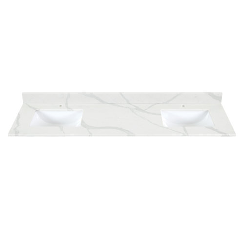 Altair Arbios 72'' Quartz Double Bathroom Vanity Top with Sink | Wayfair